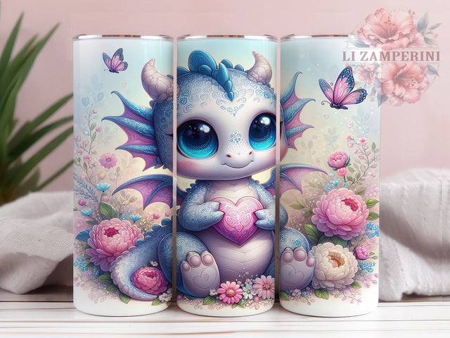 Fairy Dragon Fantasy Tumbler, Mystical Dragon Wrap, 20oz Tumbler Sublimation, Enchanted Fantasy Design, Whimsical Dragon Art, Magical Creature Tumbler, Fantasy Fairy Wrap Sublimation Li Zamperini 