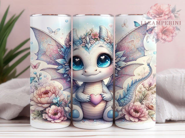 Fairy Dragon Fantasy Tumbler, Mystical Dragon Wrap, 20oz Tumbler Sublimation, Enchanted Fantasy Design, Whimsical Dragon Art, Magical Creature Tumbler, Fantasy Fairy Wrap Sublimation Li Zamperini 
