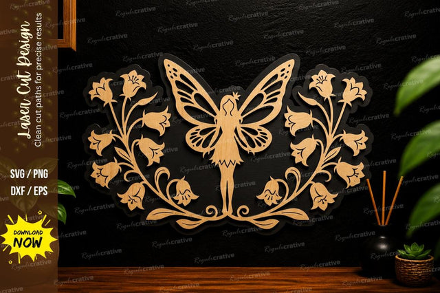Fairy Floral Wings Laser Cut Svg Design SVG Regulrcrative 