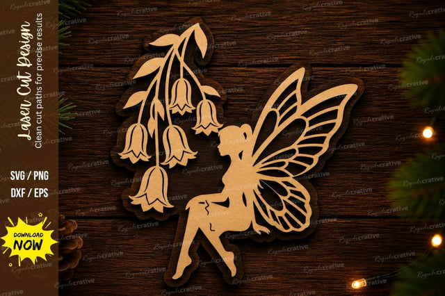 Fairy Flower Bell Laser Cut Svg Design SVG Regulrcrative 