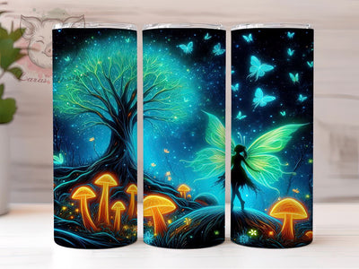 Fairy Flowers 20 oz Skinny Tumbler Sublimation Design, Straight & Tapered Tumbler Png, Fairy Butterfly Tumbler Png, Digital Download PNG Sublimation Lara' s Designs 