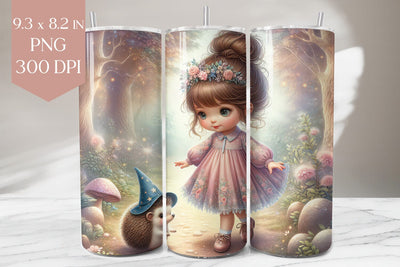 Fairy Forest Girl Tumbler PNG Sublimation BijouBay 