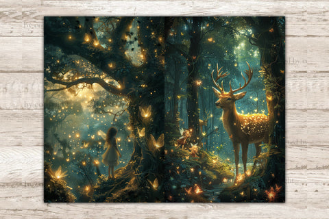 Fairy Forest Junk Journal Page | Fantasy Printable Paper SVG GlamArtZhanna 