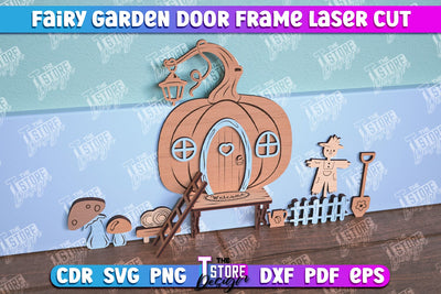 Fairy Garden Door Laser Cut Design | Fairy House | Multilayer File | CNC File SVG The T Store Design 