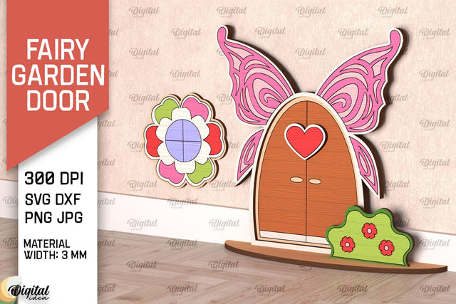 Fairy Garden Door Laser Cut. Wooden Fairy Door SVG SVG Evgenyia Guschina 