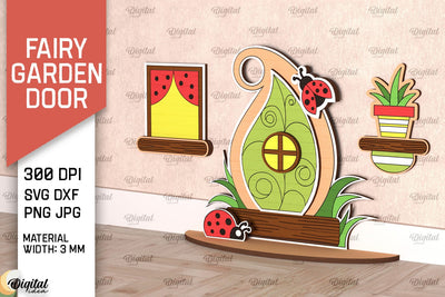 Fairy Garden Door Laser Cut. Wooden Fairy Door SVG SVG Evgenyia Guschina 