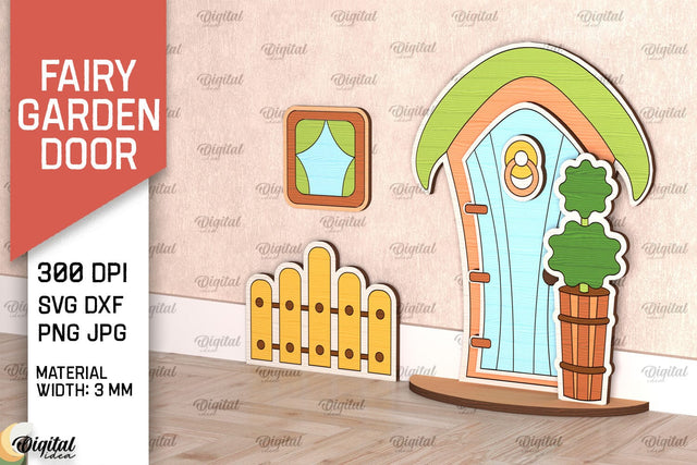 Fairy Garden Door Laser Cut. Wooden Fairy Door SVG SVG Evgenyia Guschina 
