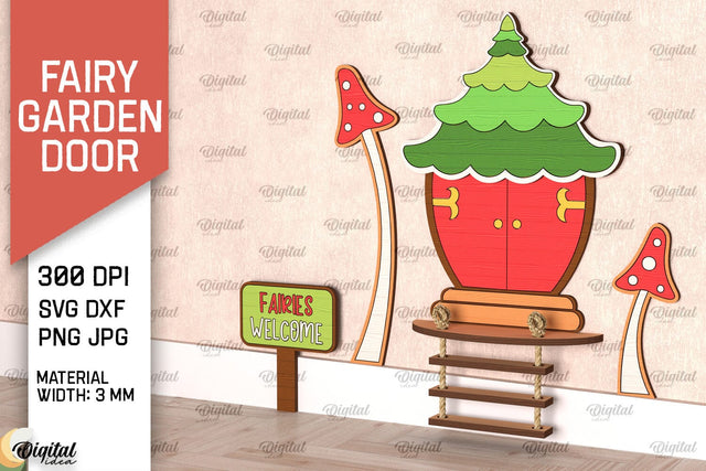 Fairy Garden Door Laser Cut. Wooden Fairy Door SVG SVG Evgenyia Guschina 