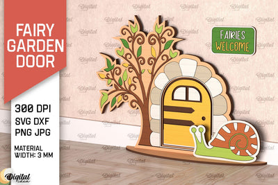 Fairy Garden Door Laser Cut. Wooden Fairy Door SVG SVG Evgenyia Guschina 