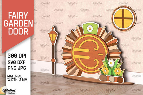 Fairy Garden Doors Laser Cut Bundle. Wooden Fairy Doors SVG SVG Evgenyia Guschina 