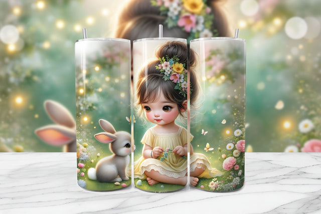 Fairy Garden Seamless Tumbler Wrap PNG Sublimation BijouBay 