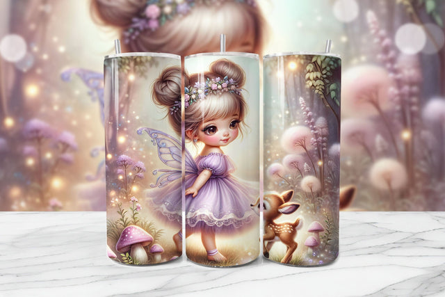 Fairy Girl Seamless Tumbler Wrap PNG Sublimation BijouBay 
