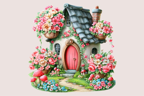 Fairy House PNG Clipart Sublimation SVGArt 