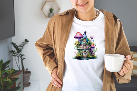 Fairy House Watercolor Sublimation Bundle Sublimation Designangry 