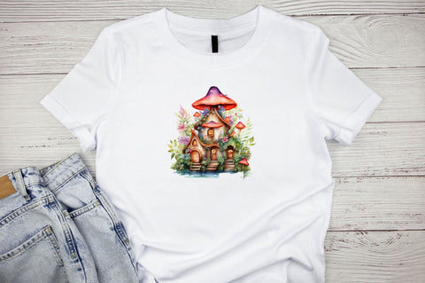 Fairy House Watercolor Sublimation Bundle Sublimation Designangry 