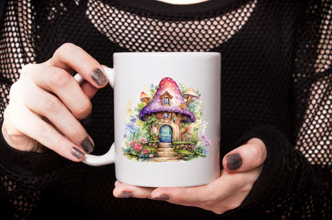 Fairy House Watercolor Sublimation Bundle Sublimation Designangry 