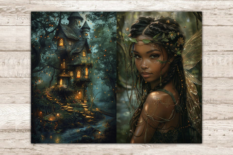 Fairy Junk Journal Paper | Forest Collage Sheet SVG GlamArtZhanna 
