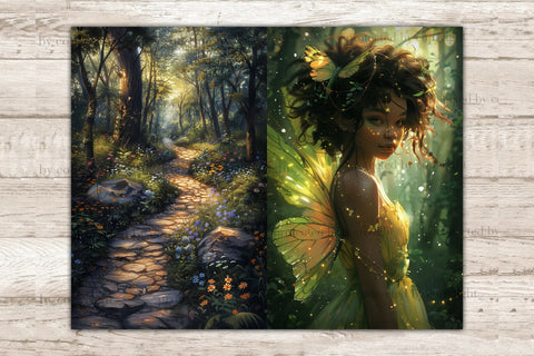 Fairy Junk Journal Paper | Forest Collage Sheet SVG GlamArtZhanna 