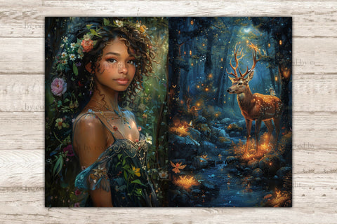 Fairy Junk Journal Paper | Forest Collage Sheet SVG GlamArtZhanna 