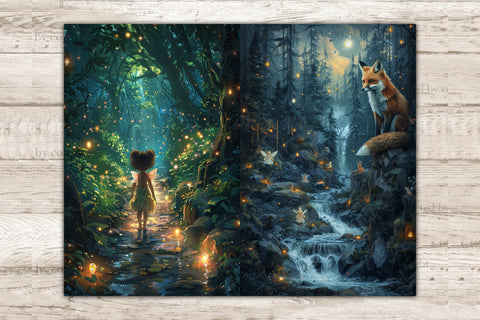 Fairy Junk Journal Paper | Forest Collage Sheet SVG GlamArtZhanna 