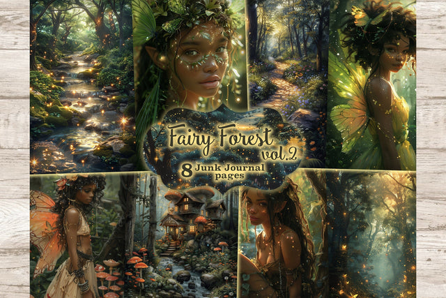 Fairy Junk Journal Paper | Forest Collage Sheet SVG GlamArtZhanna 