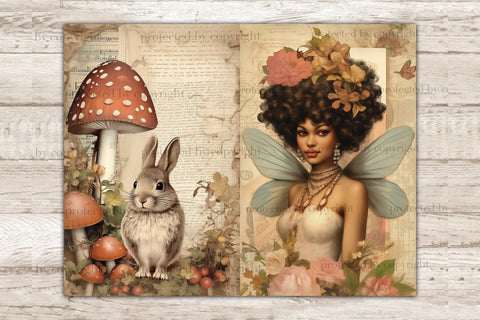 Fairy Junk Journal Paper | Vintage Collage Sheet Set SVG GlamArtZhanna 