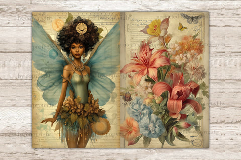 Fairy Junk Journal Paper | Vintage Collage Sheet Set SVG GlamArtZhanna 