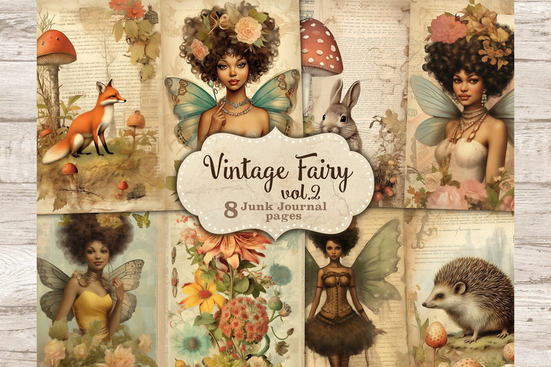 Fairy Junk Journal Paper | Vintage Collage Sheet Set SVG GlamArtZhanna 