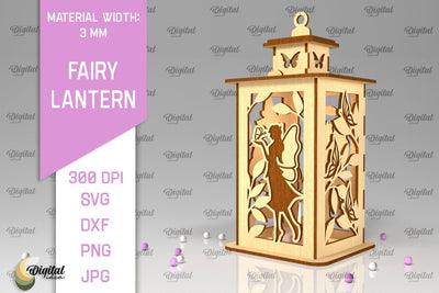 Fairy Lantern Laser Cut. Fairy Fairies SVG. Fantasy Design SVG Evgenyia Guschina 