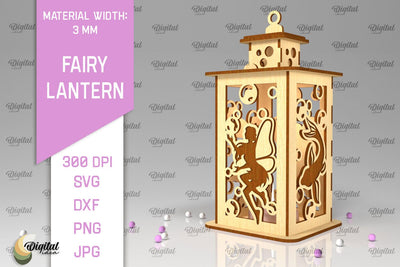Fairy Lantern Laser Cut. Fairy Fairies SVG. Fantasy Design SVG Evgenyia Guschina 