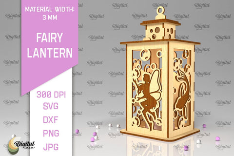 Fairy Lantern Laser Cut. Fairy Fairies SVG. Fantasy Design SVG Evgenyia Guschina 