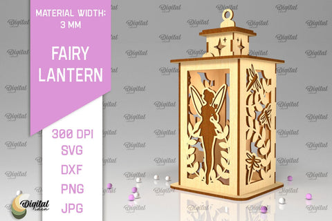 Fairy Lantern Laser Cut. Fairy Fairies SVG. Fantasy Design SVG Evgenyia Guschina 