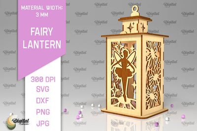 Fairy Lantern Laser Cut. Fairy Fairies SVG. Fantasy Design SVG Evgenyia Guschina 