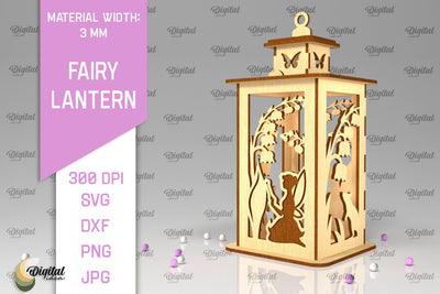 Fairy Lantern Laser Cut. Fairy Fairies SVG. Fantasy Design SVG Evgenyia Guschina 