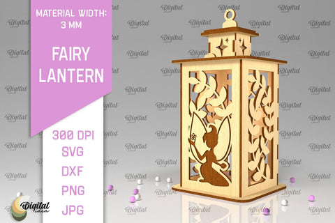 Fairy Lantern Laser Cut. Fairy Fairies SVG. Fantasy Design SVG Evgenyia Guschina 