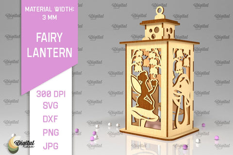 Fairy Lantern Laser Cut. Fairy Fairies SVG. Fantasy Design SVG Evgenyia Guschina 
