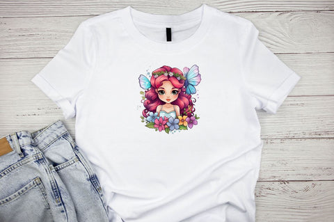 Fairy Mermaid Flower Sublimation Clipart Bundle Sublimation Designangry 