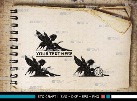 Fairy Monogram, Fairy Silhouette, Fairy SVG, Angle Svg, Tinkerbell Svg, Tooth Fairy Svg, Kit Fairies Svg, Mystical Fairy Svg, SB00556 SVG ETC Craft 