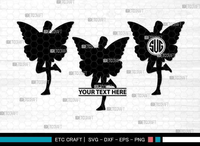 Fairy Monogram, Fairy Silhouette, Fairy SVG, Angle Svg, Tinkerbell Svg, Tooth Fairy Svg, Kit Fairies Svg, Mystical Fairy Svg, SB00556 SVG ETC Craft 