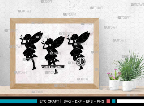 Fairy Monogram, Fairy Silhouette, Fairy SVG, Angle Svg, Tinkerbell Svg, Tooth Fairy Svg, Kit Fairies Svg, Mystical Fairy Svg, SB00556 SVG ETC Craft 