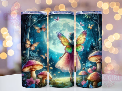 Fairy Moon 20oz Tumbler Wrap Sublimation Design, Straight Tapered Tumbler Wrap, Fairy Tumbler Png, Instant Digital Download Sublimation SvggirlplusArt 