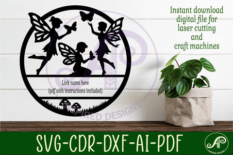 Fairy Name Sign SVG, Butterflies and Fairies Nursery Sign SVG APInspireddesigns 