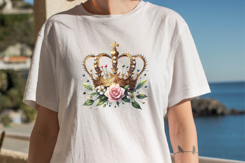 Fairy Queen Crown Sunflower Sublimation Clipart Bundle Sublimation SVGArt 