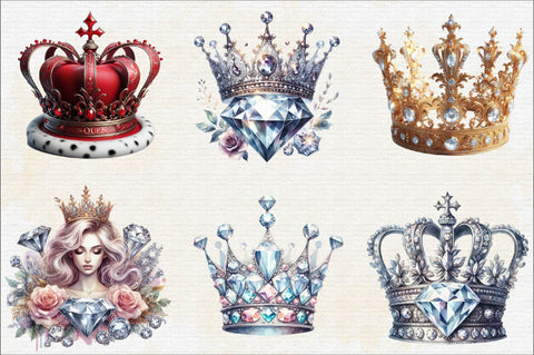 Fairy Queen Crown Sunflower Sublimation Clipart Bundle Sublimation SVGArt 