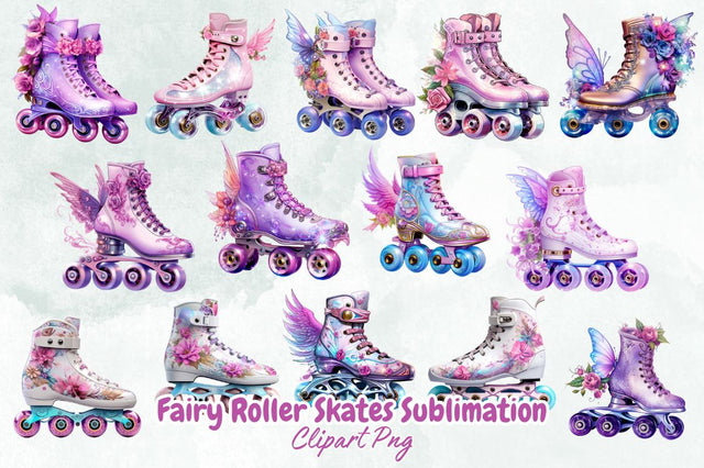 Fairy Roller Skates Sublimation Clipart Bundle Sublimation Designangry 