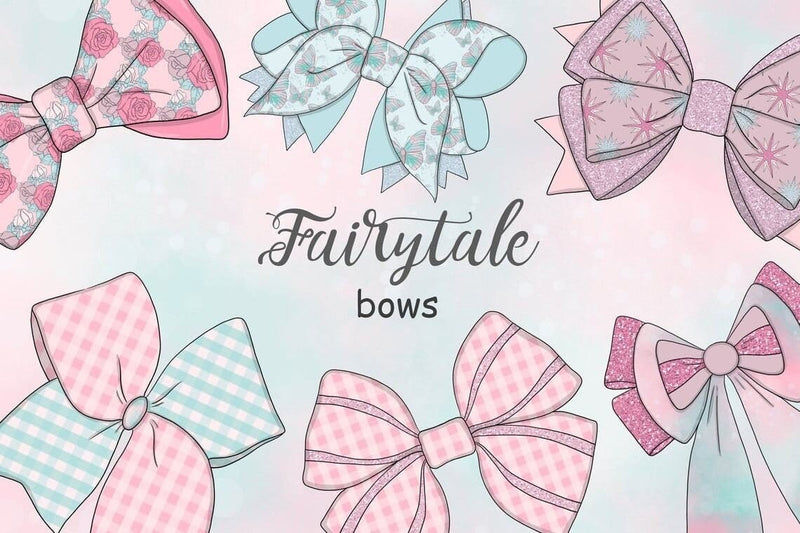 Fairy Tale BOWS Spring Summer Bundle For Weekly Sticker PNG SVG GlamArtZhanna 