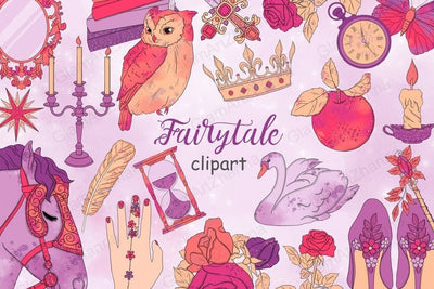 Fairy Tale CLIPART Happy Autumn Magic Pumpkin Digital - PNG SVG GlamArtZhanna 