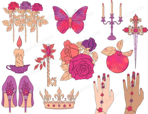 Fairy Tale CLIPART Happy Autumn Magic Pumpkin Digital - PNG SVG GlamArtZhanna 