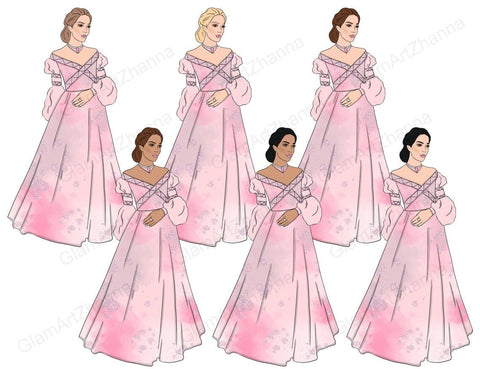 Fairy Tale GIRLS Chic Fashion Woman Illustration Images PNG SVG GlamArtZhanna 
