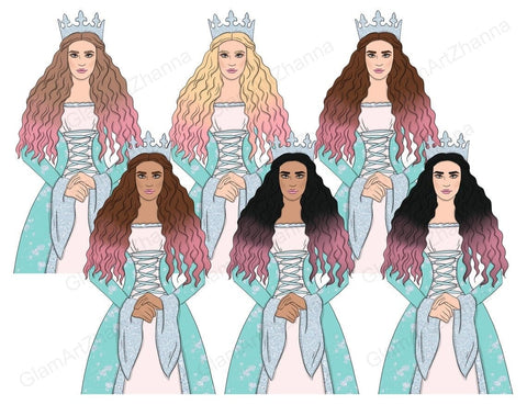 Fairy Tale GIRLS Chic Fashion Woman Illustration Images PNG SVG GlamArtZhanna 